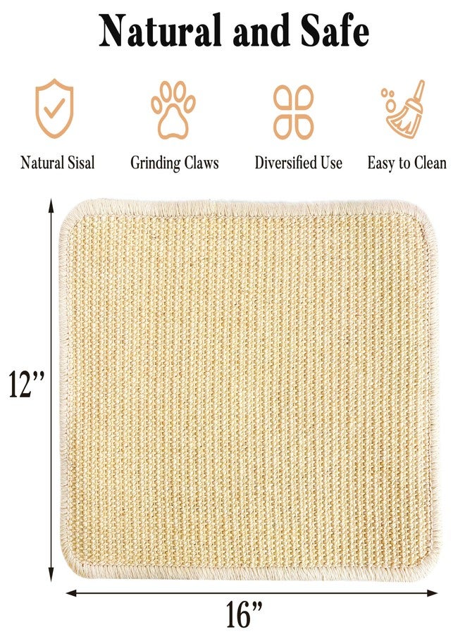 Jevnd 2PCS Large Rabbit Scratching Pad Indoor Edible for Claws and Teeth Grinding Chew Toys, Rabbit Mat for Cages Chew Pad, Rabbit Toys Boredom, Natural Bunny Scratcher pad, Bunny Mat Chew, 16x12 - Image 4